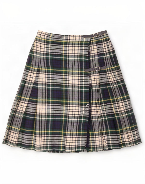 Vintage Womens Pleated Wrap Skirt Medium W30 Multicoloured Plaid