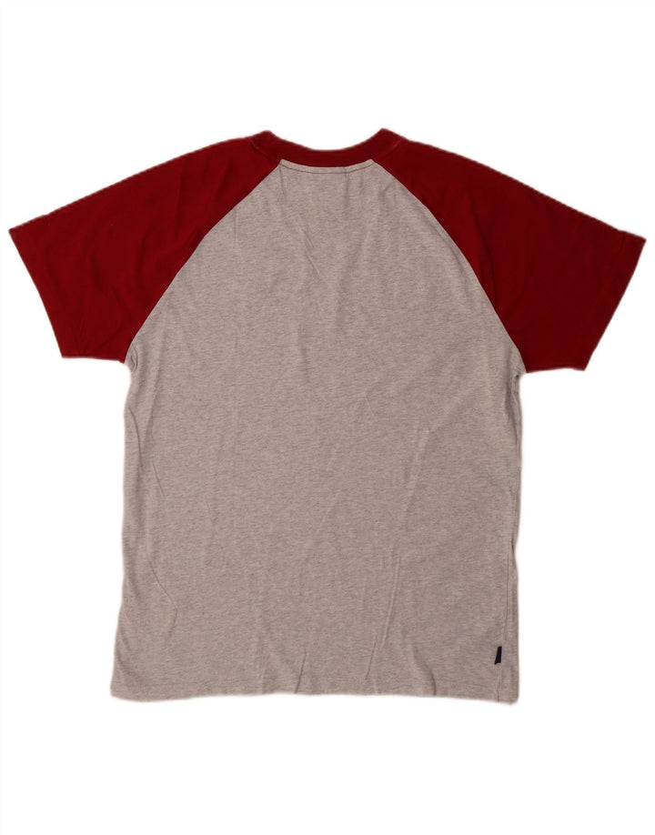 T-shirt męski Superdry, bawełniany, średnioszary, z blokami kolorów