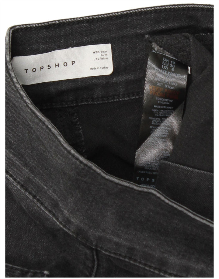 Damskie jeansy rozkloszowane Topshop W28 L32 Szara bawełna