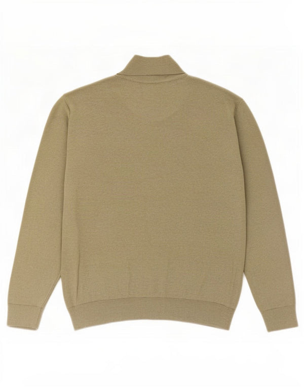 Polo Ralph Lauren Męski sweter z zamkiem błyskawicznym XL, bawełniany khaki