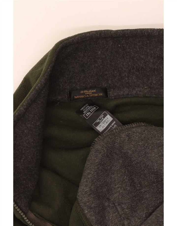 Marks & Spencer Damska kurtka polarowa St. Michael UK 14, duża, khaki