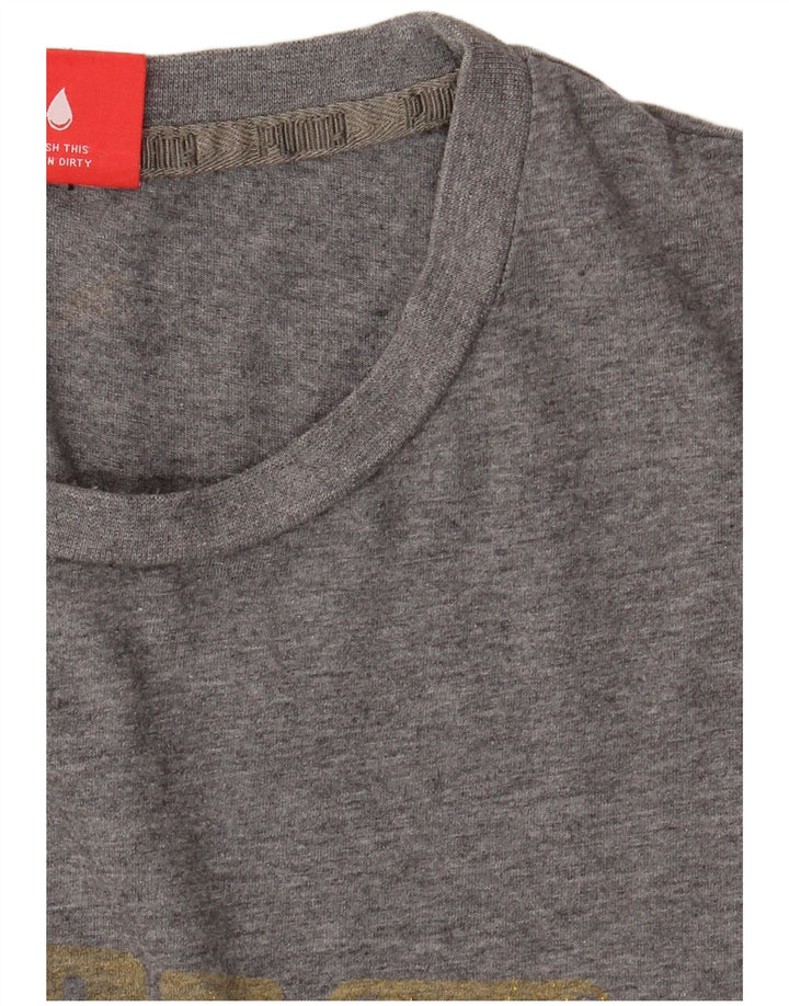 Męski T-shirt z grafiką Puma, XL, szary