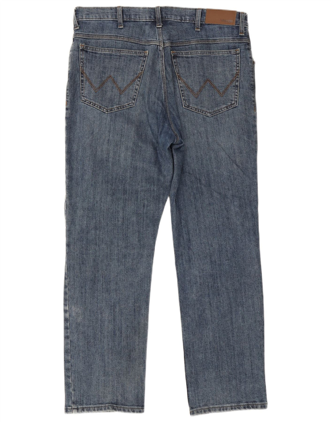 Wrangler Męskie Proste Dżinsy W36 L30 Niebieskie Bawełniane