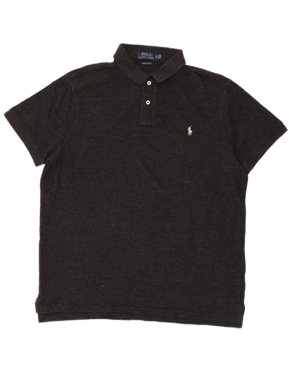 Polo Ralph Lauren Męska koszulka polo Slim Fit XL, szara bawełna