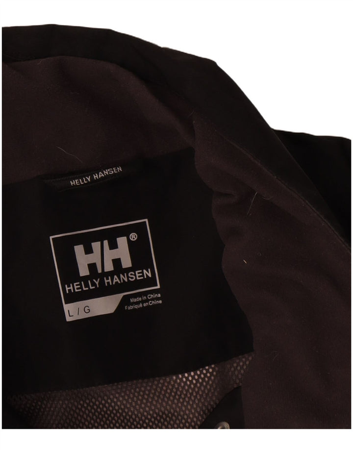 Damska kurtka przeciwdeszczowa Helly Hansen Graphic UK 16, duża, czarna, poliester