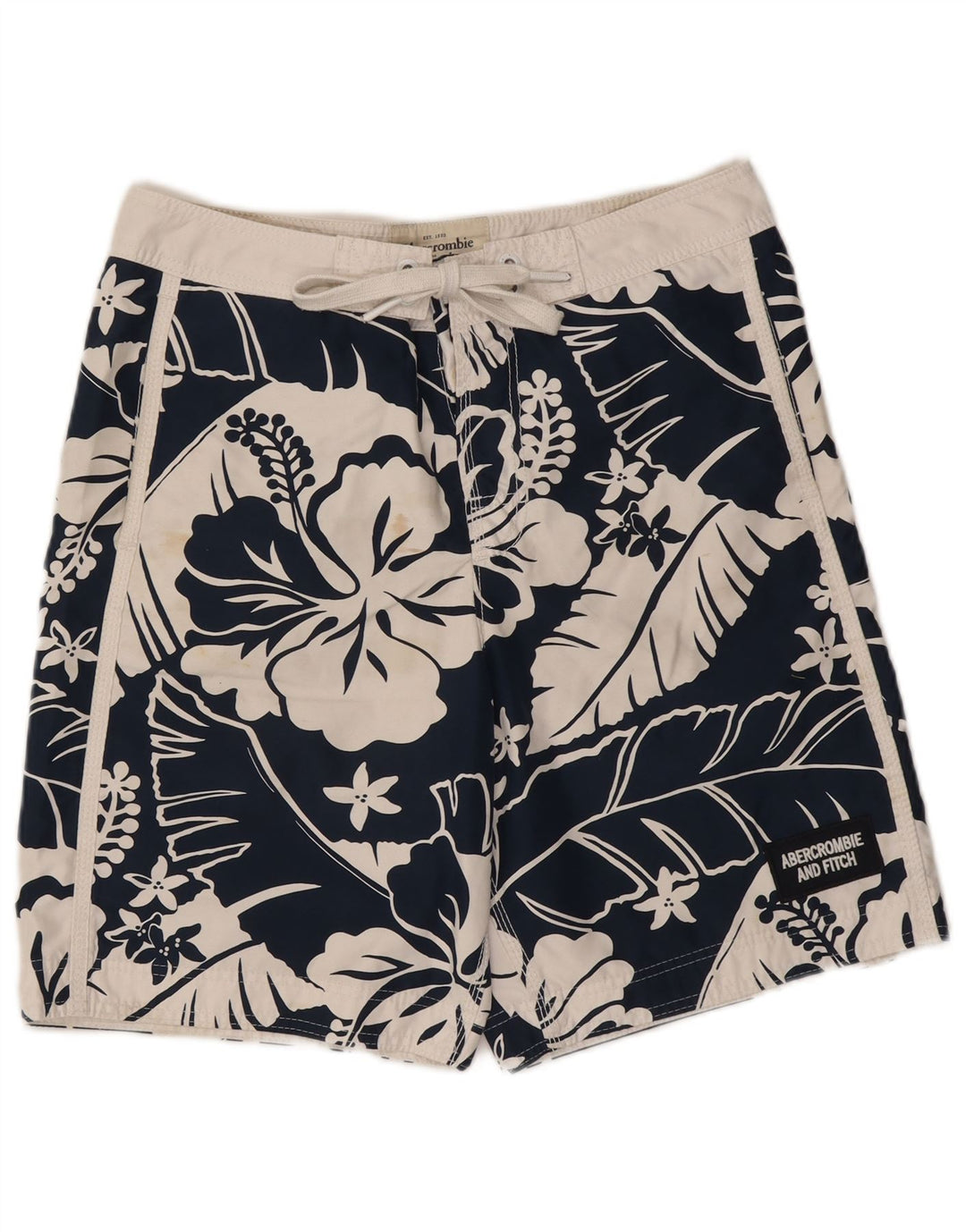 Męskie spodenki kąpielowe Abercrombie & Fitch, średni czarny, kwiatowy poliester