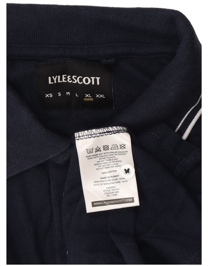 Męska koszulka polo Lyle & Scott XL, granatowa, bawełniana