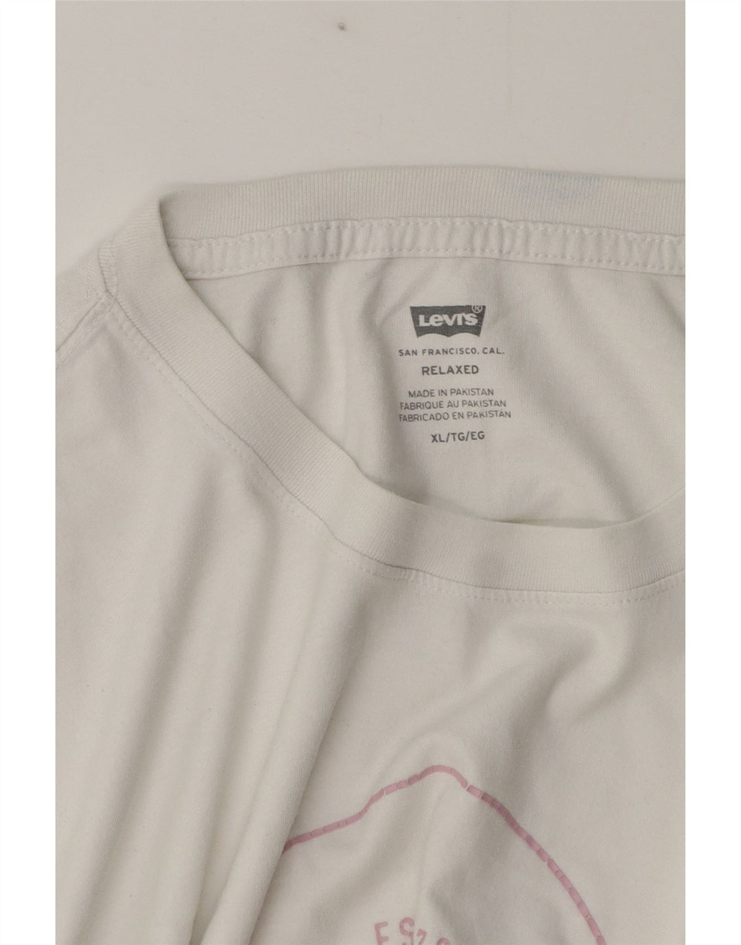 Męska koszulka z grafiką Levi's, góra XL, biała bawełna