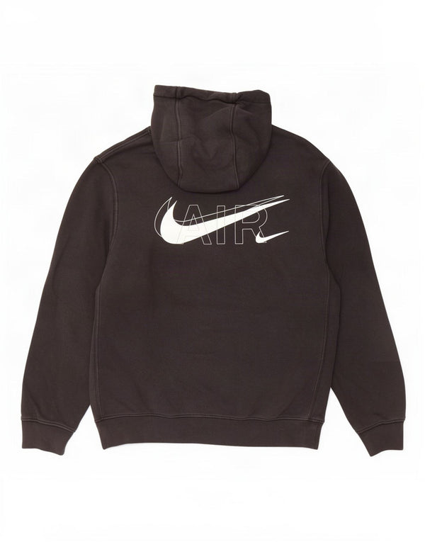 Męski sweter z kapturem Nike z grafiką, mały, czarny, bawełniany