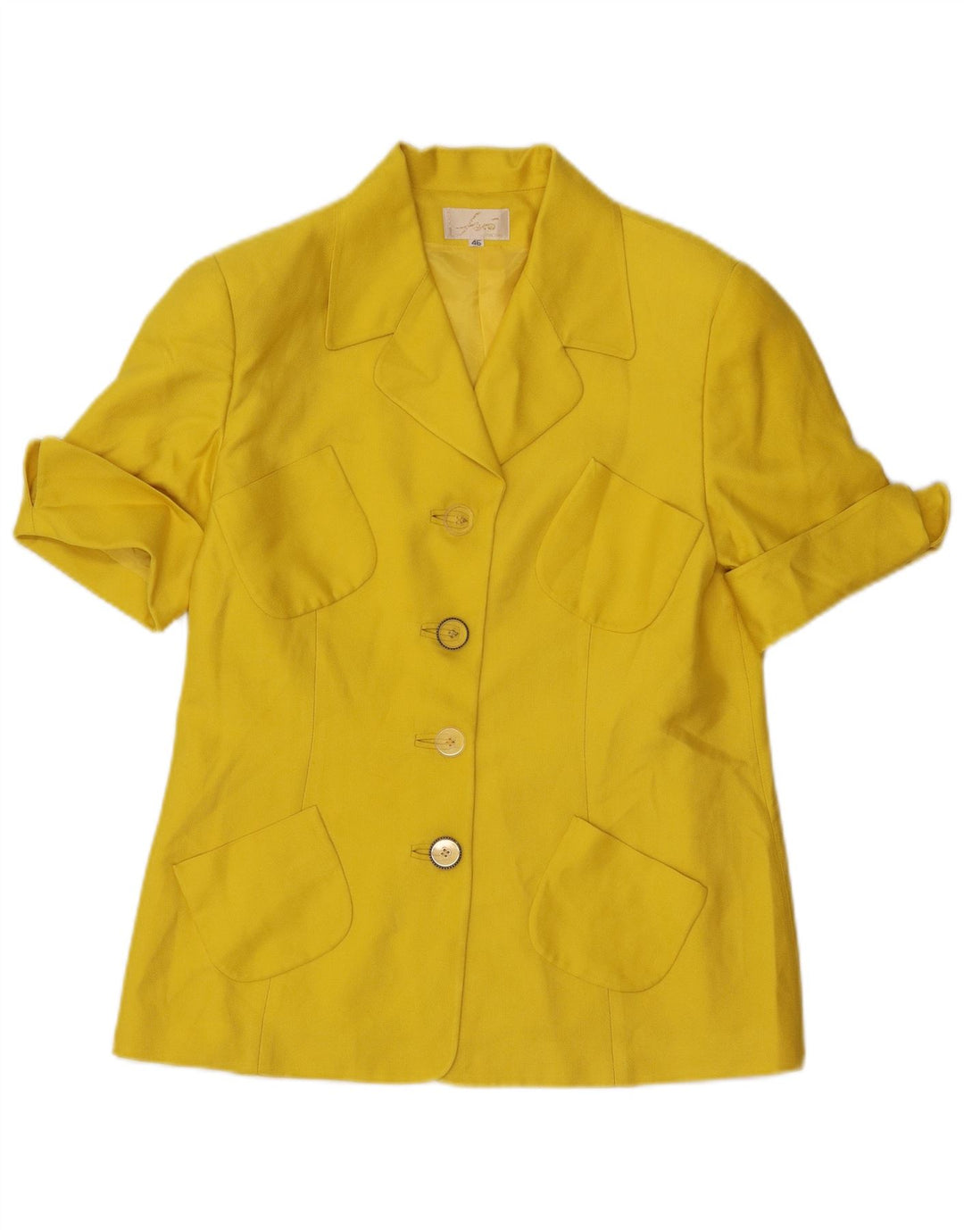 Vintage damski zestaw spódnic zapinanych na 4 guziki, 2 częściowy IT 46 Large W32 Żółty jedwab