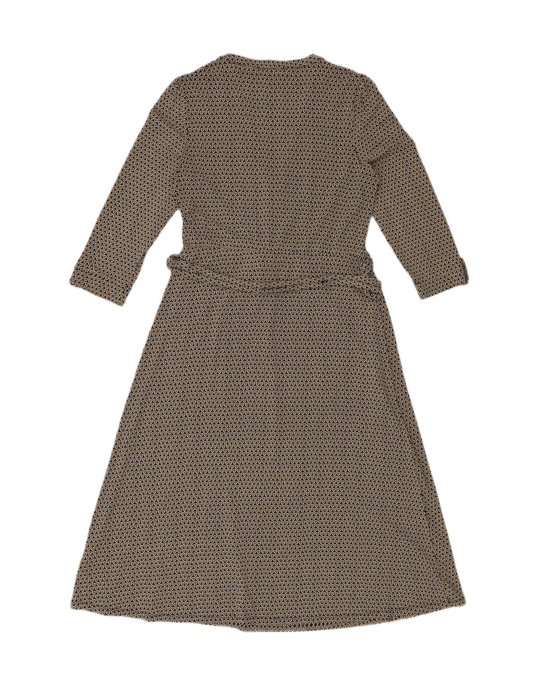 Damska sukienka maxi z rękawem 3/4 ESPRIT UK 18 XL Granatowa, geometryczna wiskoza