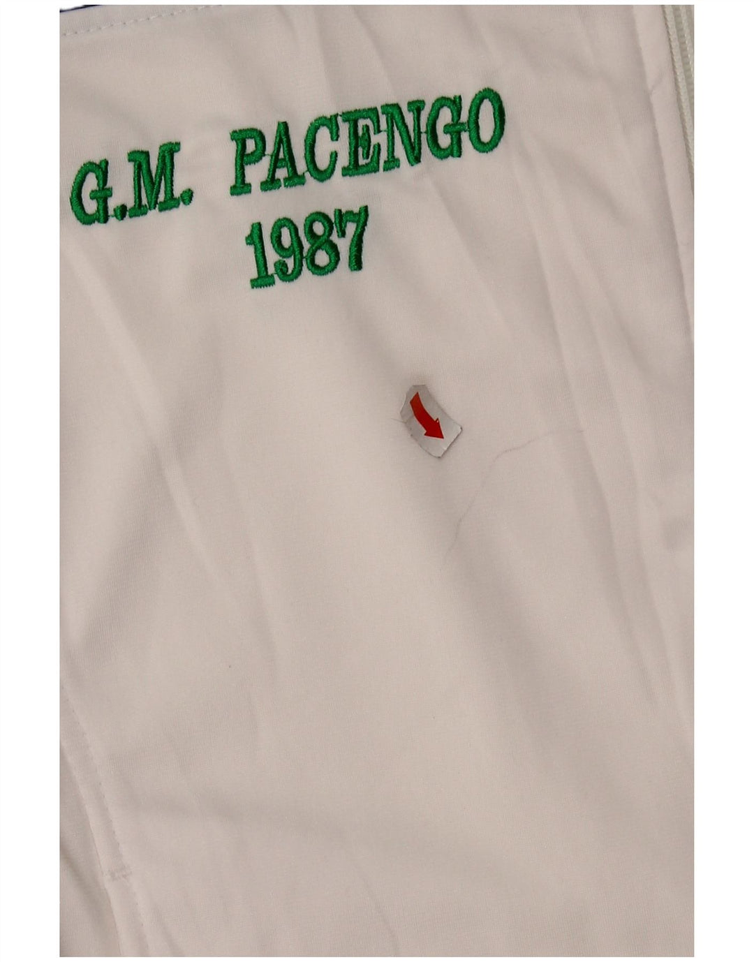 Męska kurtka dresowa ASICS z grafiką, poliester w kolorze średniej bieli