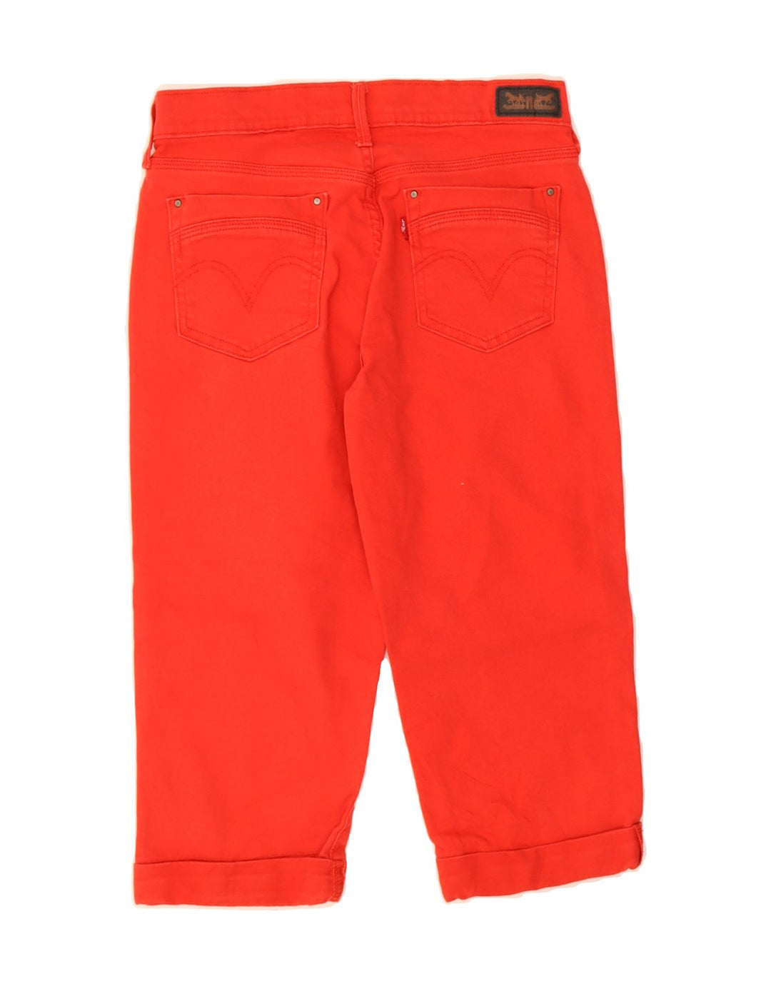 LEVI'S Womens Capri Jeans US 4 Small W27 L17 Red Cotton Vintage Levi's and Second-Hand Levi's from Messina Hembry 