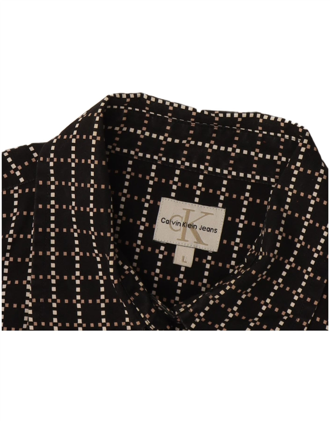 Koszula męska Calvin Klein Jeans, duża, czarna, geometryczna
