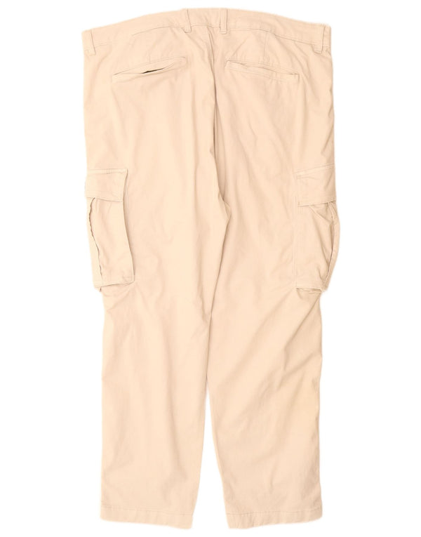 Męskie zwężane spodnie cargo Zara EU 46 XL W38 L30 Off White Cotton
