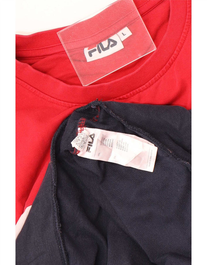 Damski sweter z grafiką Fila UK 16, duży, wielokolorowy blok kolorów