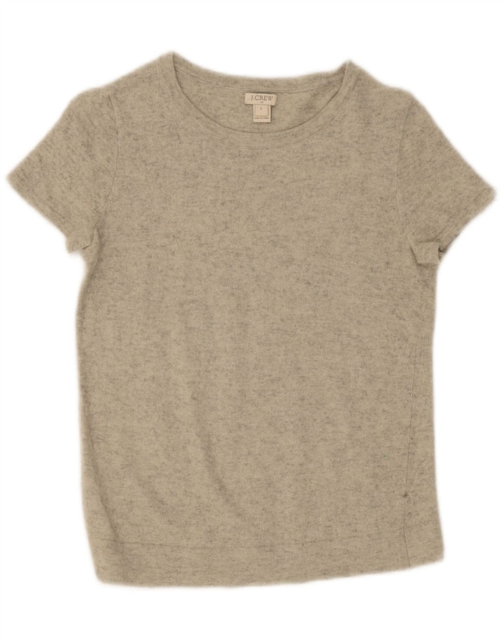 J. CREW Womens T-Shirt Top UK 8 Small Grey Flecked Viscose Vintage J. Crew and Second-Hand J. Crew from Messina Hembry 