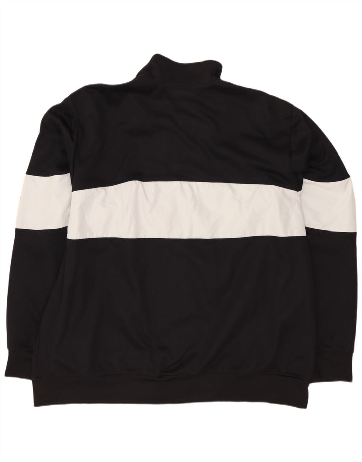 Męska kurtka dresowa ADIDAS z grafiką 2XL, czarny poliester z blokami kolorów