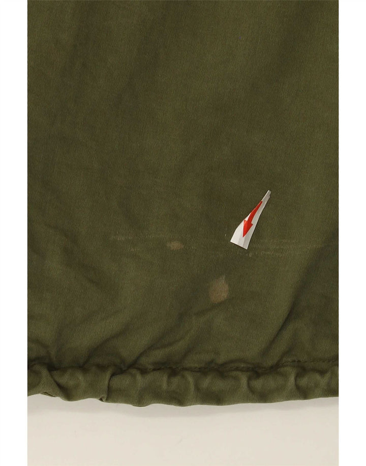 Damska kurtka bomberka Zara Graphic Oversize UK 14, średnia bawełna khaki