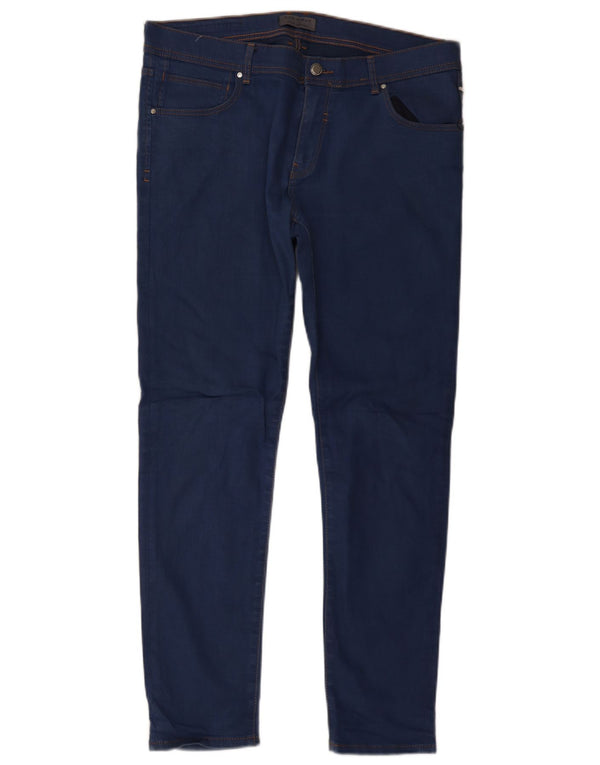 Zara Mens Slim Casual Trousers EU 48 XL W38 L31 Blue