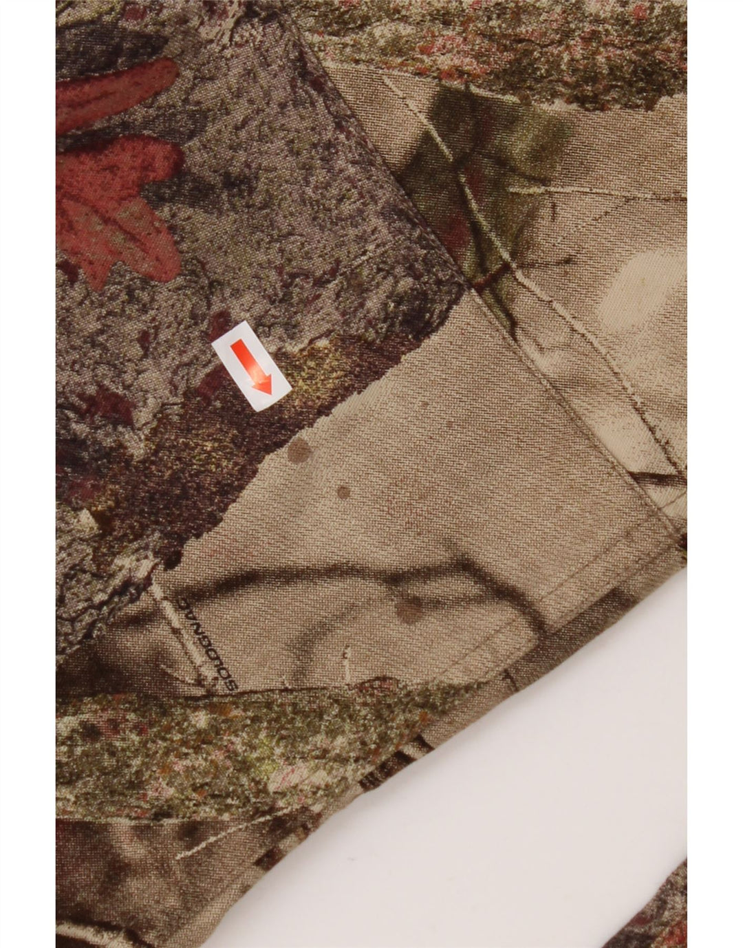 Damskie proste spodnie cargo DECATHLON, małe W27 L30, beżowa bawełna w kwiaty