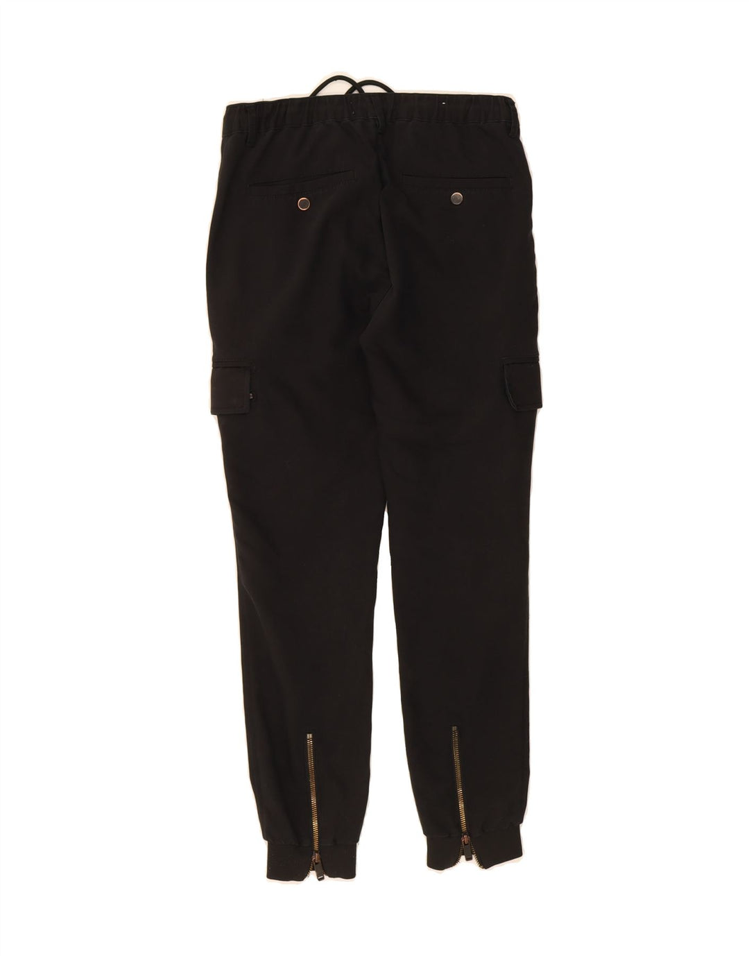 ZARA Mens Joggers Cargo Trousers Small W30 L28 Black Vintage Zara and Second-Hand Zara from Messina Hembry 