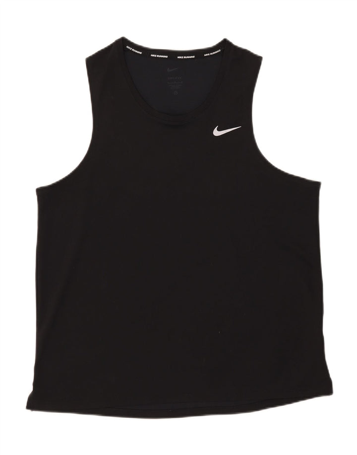 Damska koszulka z kamizelką Nike Dri Fit UK 16, duża, czarna, poliester