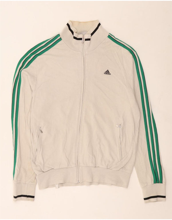 Adidas Męska bluza dresowa Top Jacket UK 42/44 Duża biała bawełna