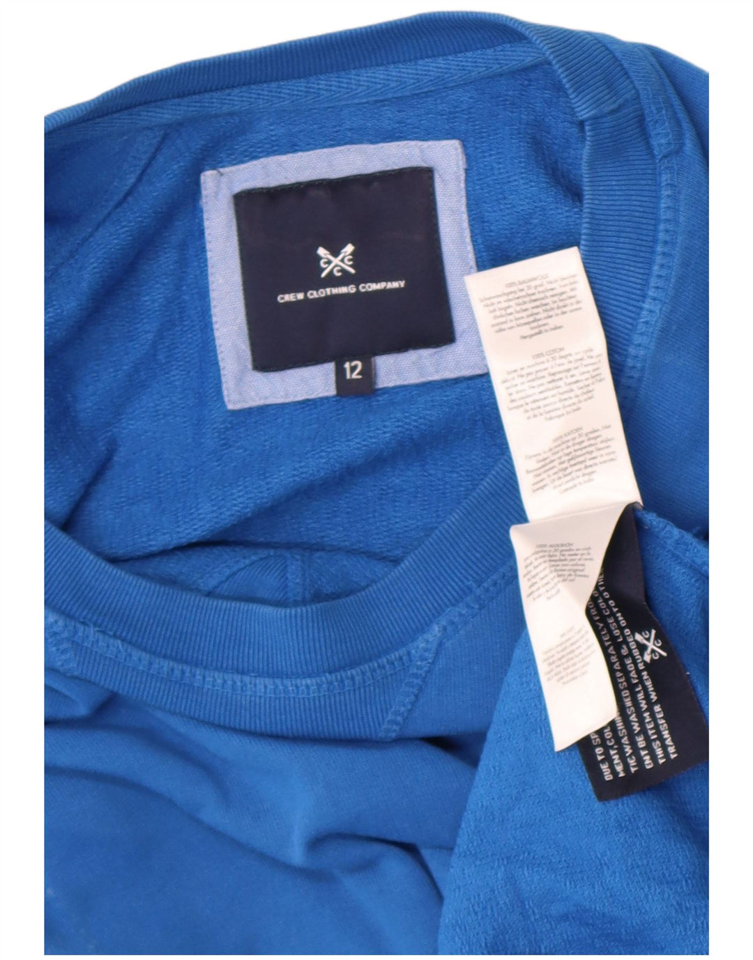 Crew Clothing Bluza damska Sweter UK 12 Średni niebieski, bawełniany