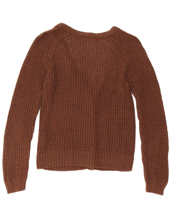 Sweter damski Zara Cardigan UK 12 Średni brązowy bawełniany