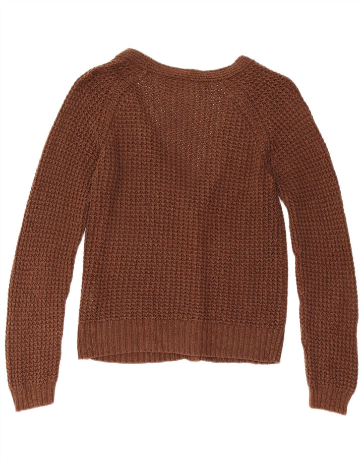 Sweter damski Zara Cardigan UK 12 Średni brązowy bawełniany
