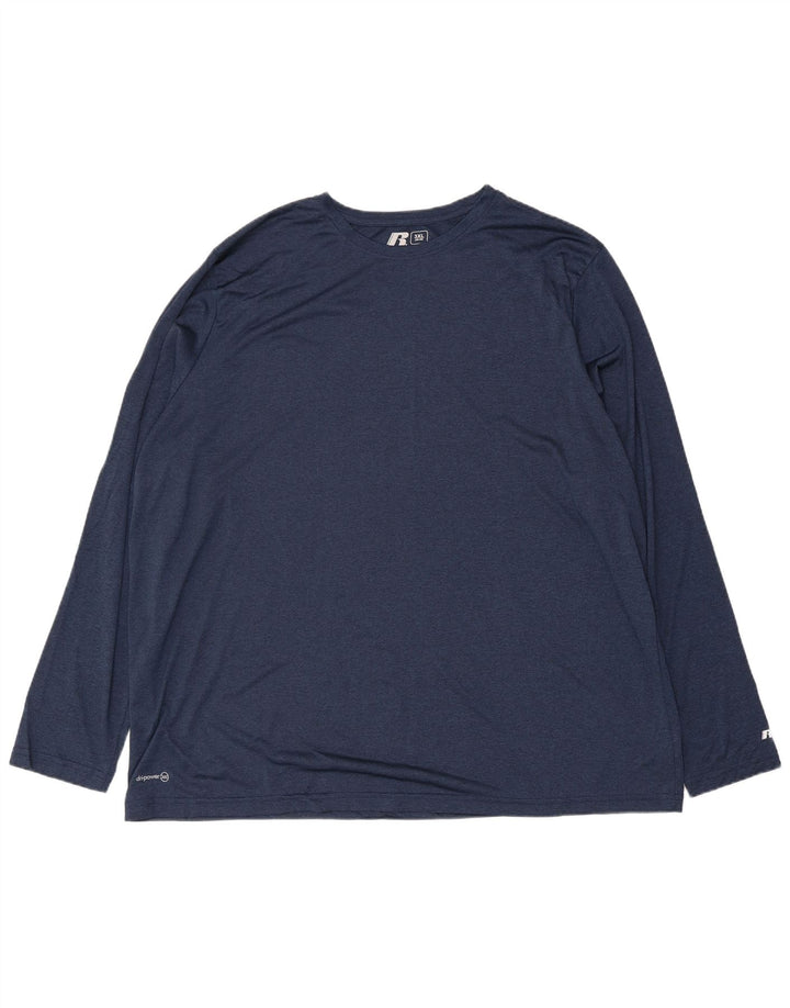 Top męski Russell Athletic z długim rękawem, 3XL, granatowy, poliester