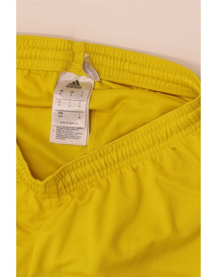 Męskie spodenki sportowe Adidas Climalite, małe, żółte, poliestrowe
