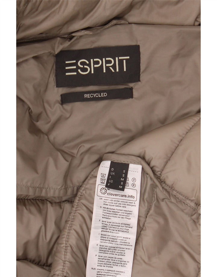 Damski płaszcz wyściełany ESPRIT UK 10 Small Beżowy poliamid