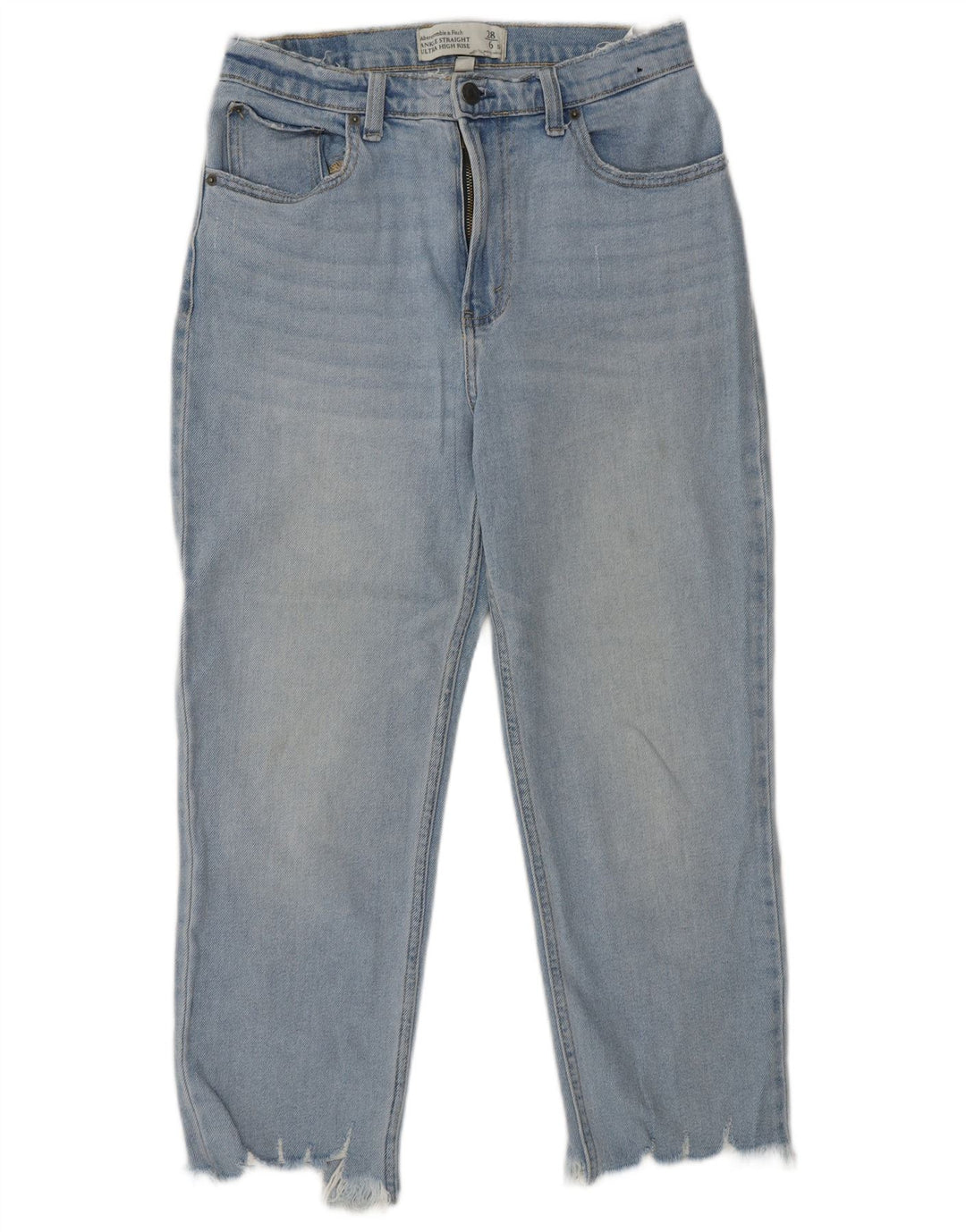 Damskie proste dżinsy ABERCROMBIE & FITCH US 6 średnie W28 L24 niebieskie