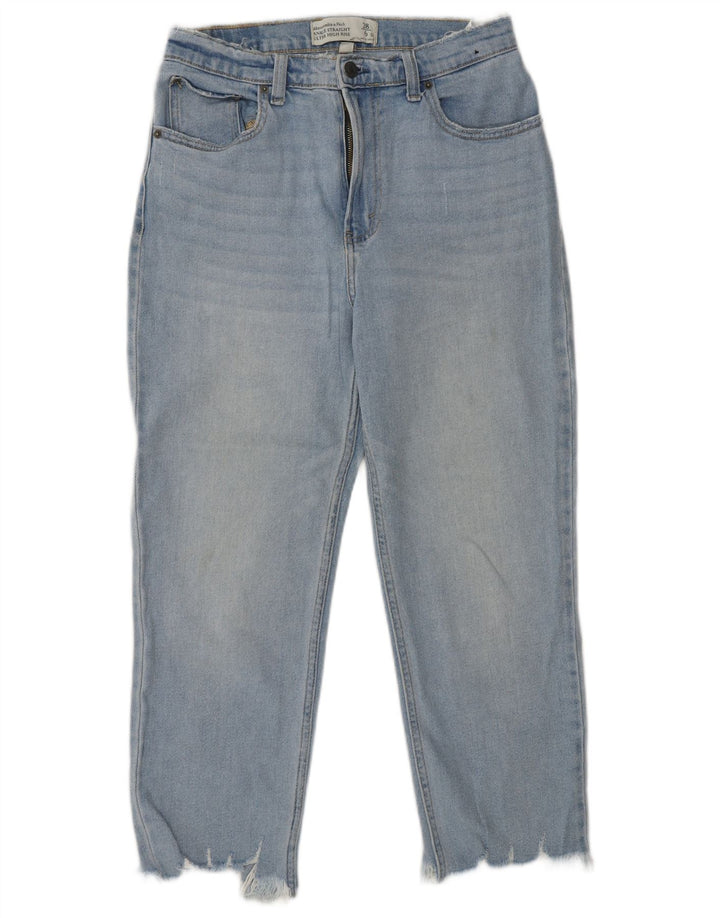 Damskie proste dżinsy ABERCROMBIE & FITCH US 6 średnie W28 L24 niebieskie