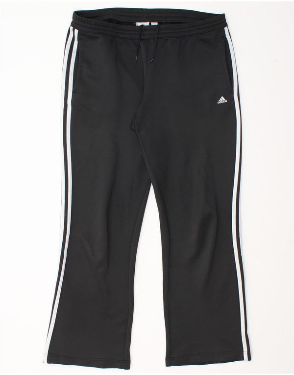 Damskie spodnie dresowe Adidas UK 16, duże, czarne, poliestrowe