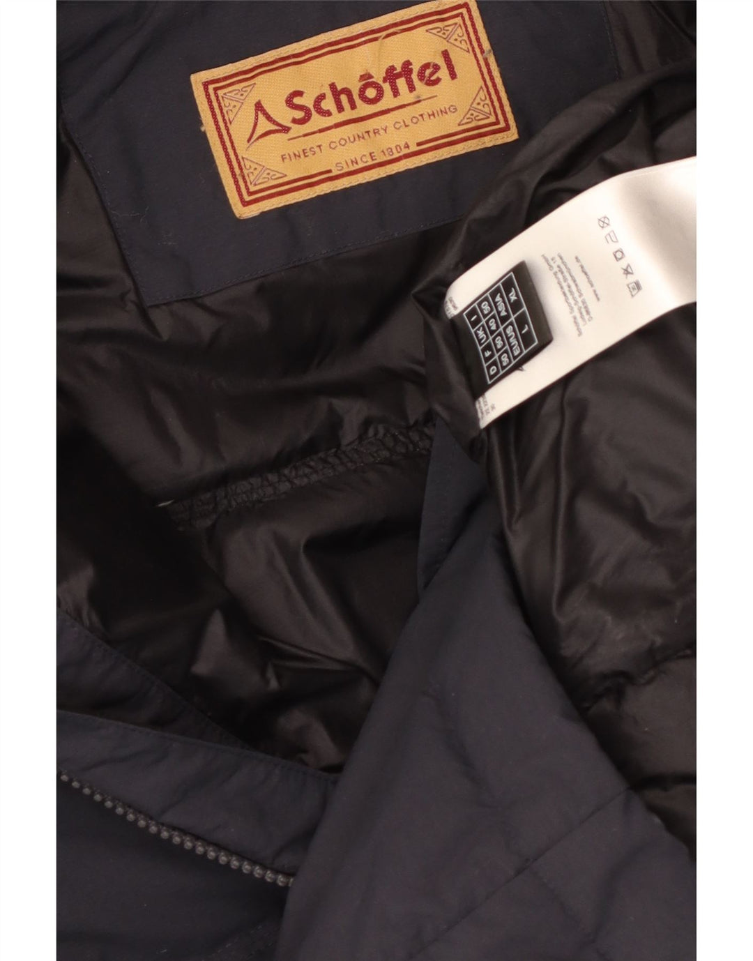 Męska ocieplana kurtka Schoffel UK 40, duża, granatowa, nylonowa
