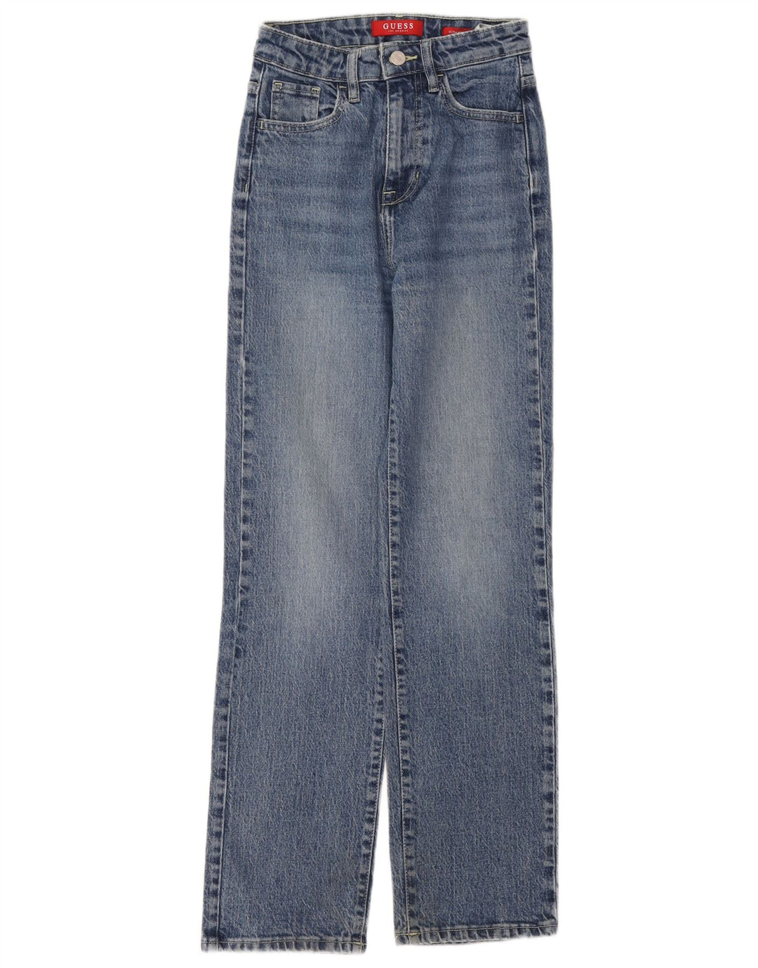 Guess Damskie Proste Dżinsy W24 L29 Niebieskie Bawełniane