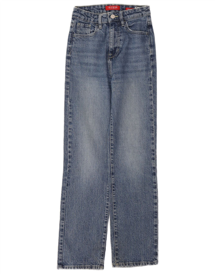 Guess Damskie Proste Dżinsy W24 L29 Niebieskie Bawełniane
