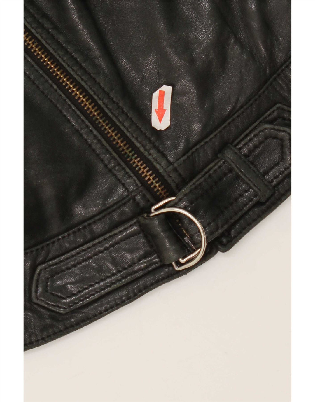 Kurtka skórzana damska Massimo Dutti Biker UK 10, mała czarna