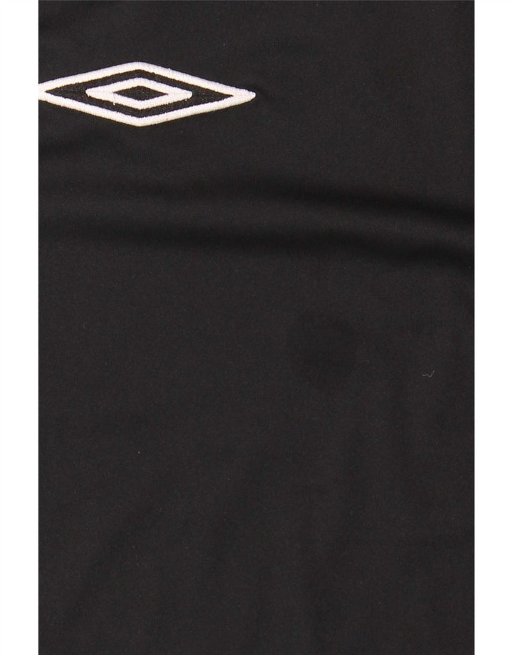 Męska koszulka z grafiką Umbro, top XL, czarny poliester z blokami kolorów