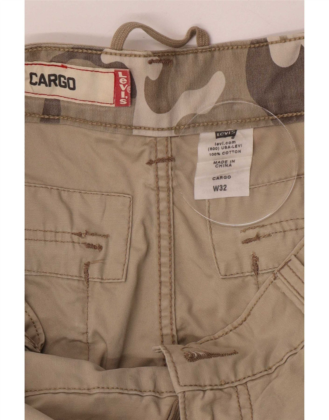 Męskie spodenki cargo Levi's Medium W32, bawełna khaki