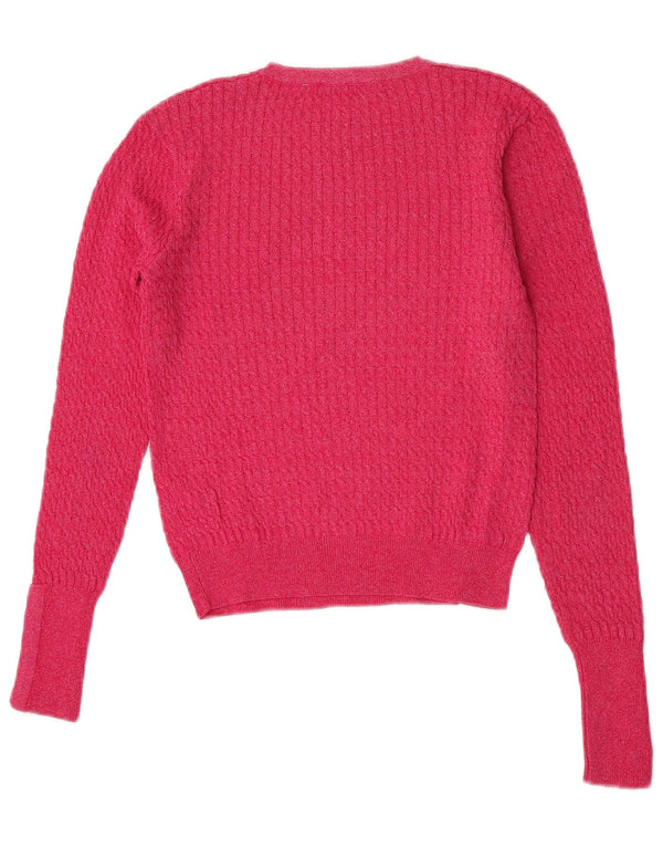 Damski sweter Zara z dekoltem w łódkę, UK 12, średnioróżowy, wiskoza
