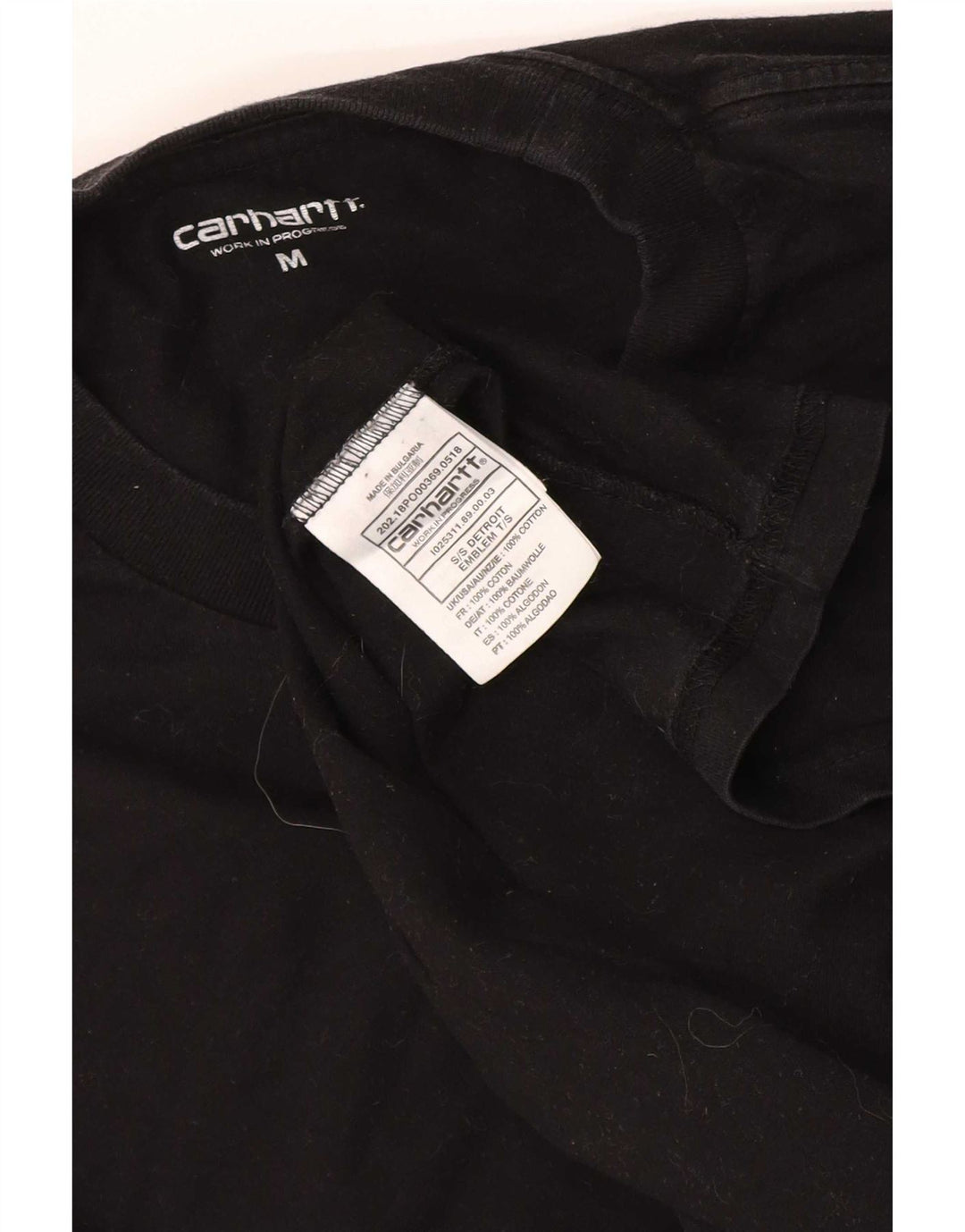 Męska koszulka z grafiką Carhartt, średnia czarna, bawełniana