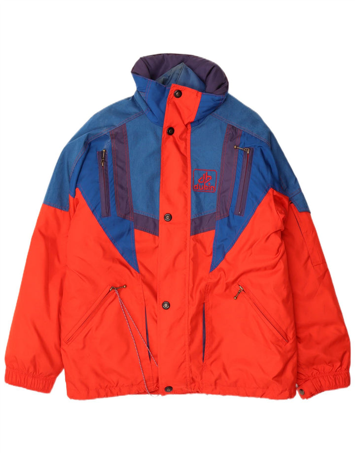 Męska kurtka narciarska Dubin o luźnym kroju IT 46, mały, czerwony poliester w blokach kolorów