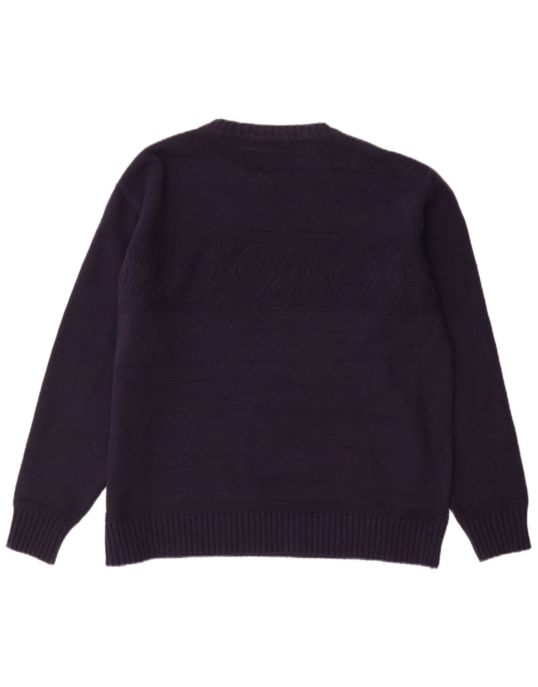 Marks & Spencer Męski sweter z dekoltem w łódkę, duży, granatowy, akrylowy