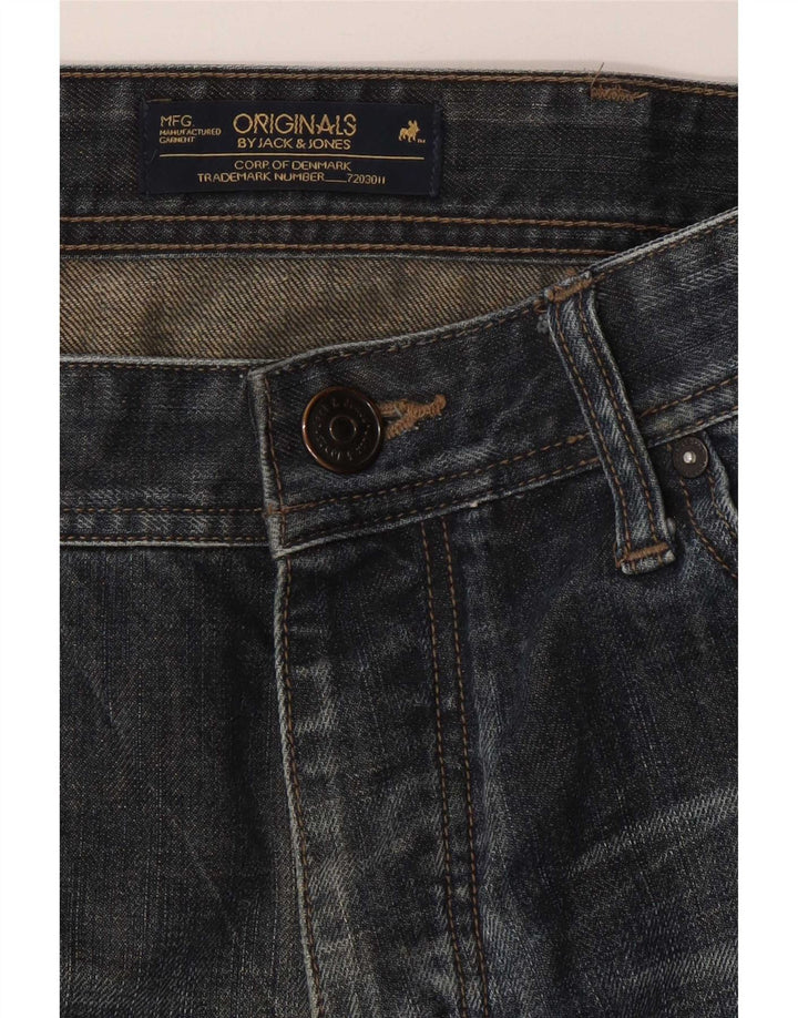 Męskie proste dżinsy Jack & Jones W34 L31 granatowe