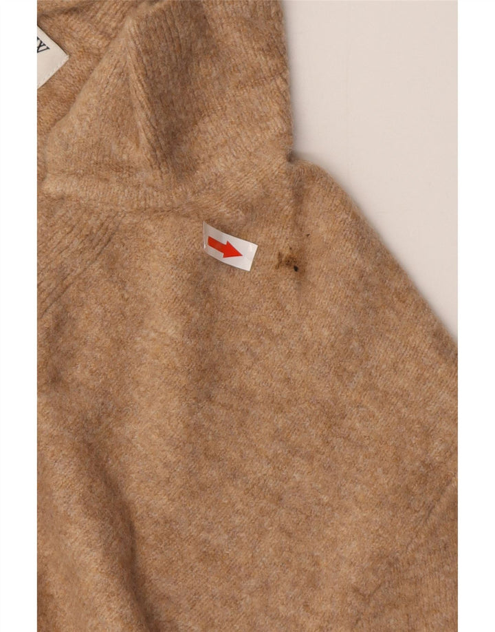J. CREW Damski sweter oversize z golfem UK 16, duży brązowy