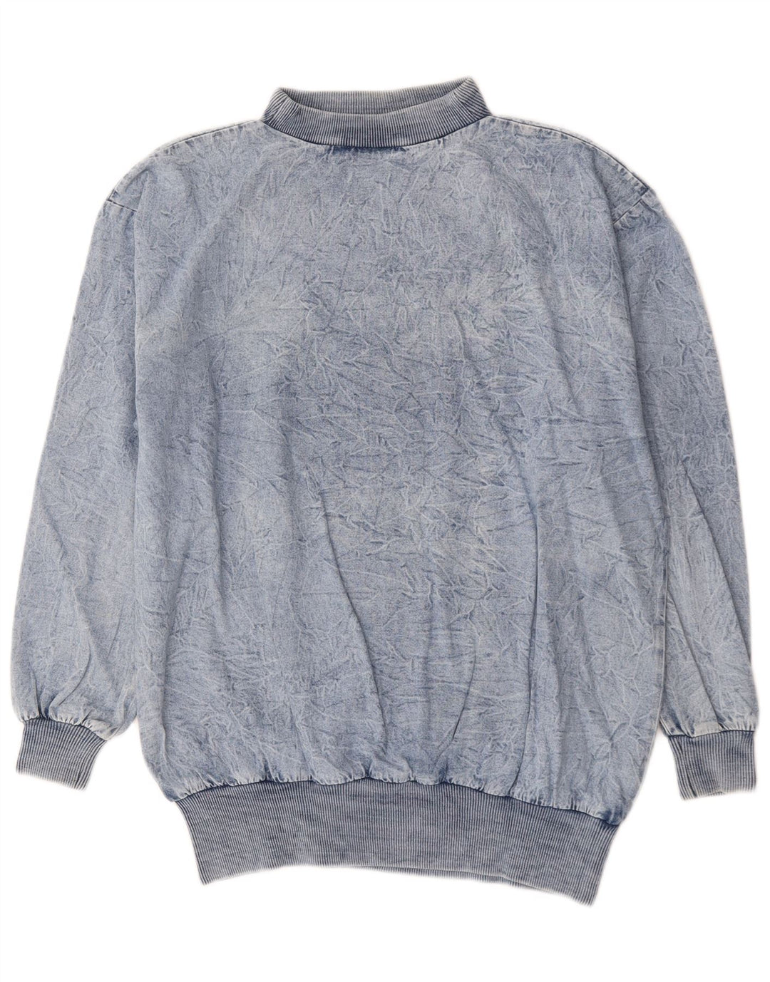 Damska bluza oversize w stylu vintage, EU 44 XL, niebieska bawełna